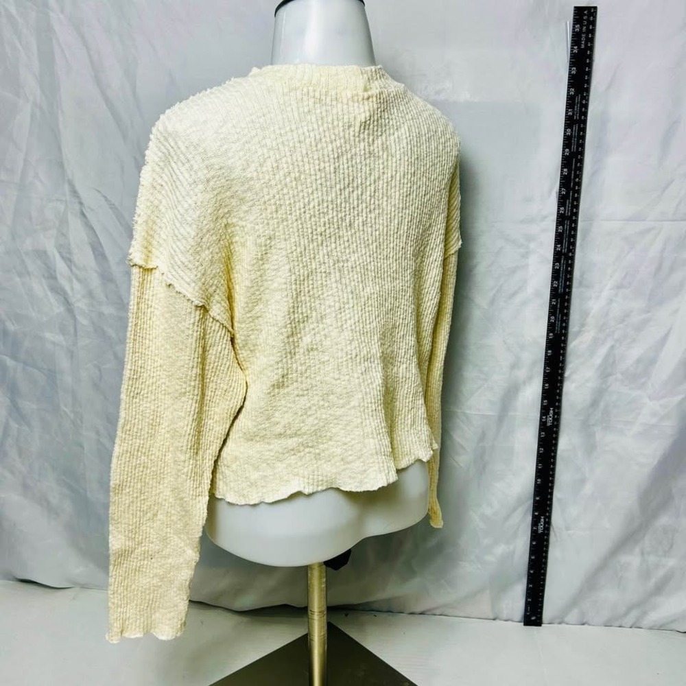 By Together + Collection*Cream Ribbed Mock Neck*Long Sleeve Sweater* Size M - Picture 10 of 10